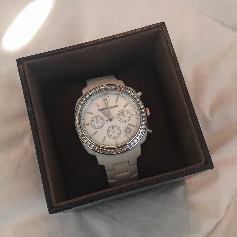 Michael Kors- White acrylic watch